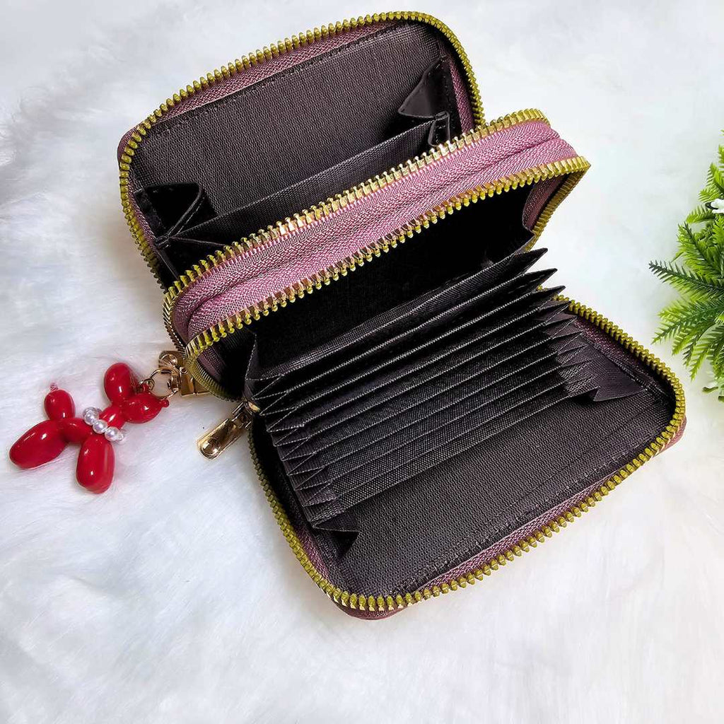 Portafoglio Donna Rossa Vecchio Personalizzato con Lettere Iniziali in Oro