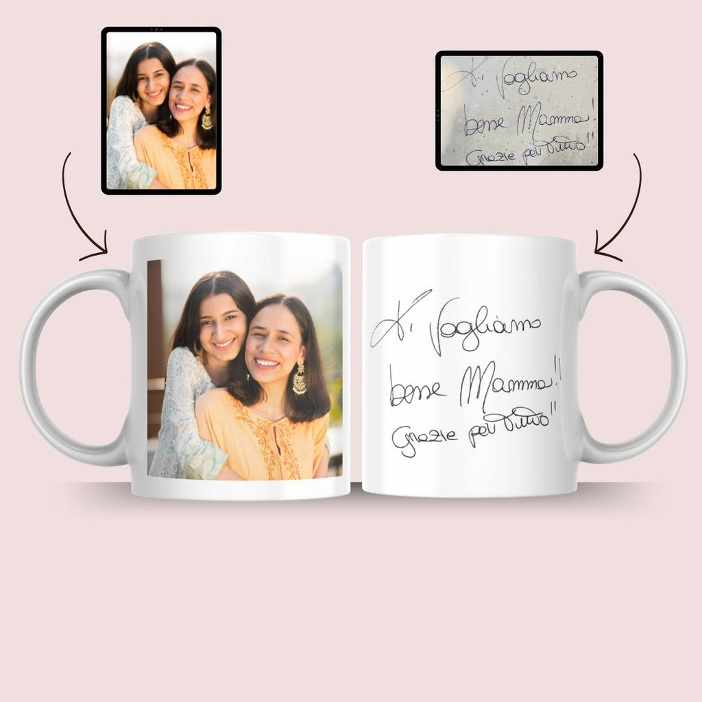 tazza personalizzata con foto e dedica manoscritta yennyslau store