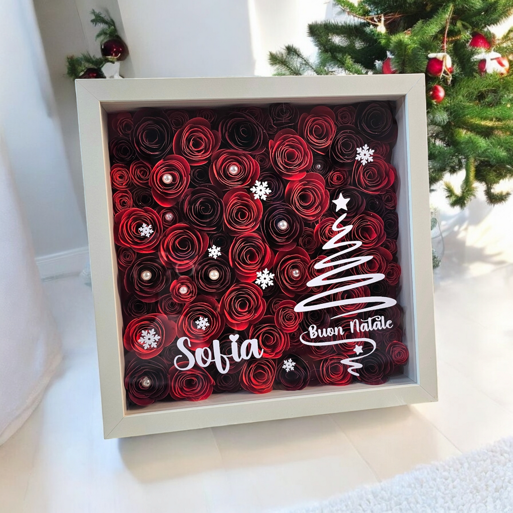 Shadow Box Natalizia Personalizzata, idea regalo per le feste