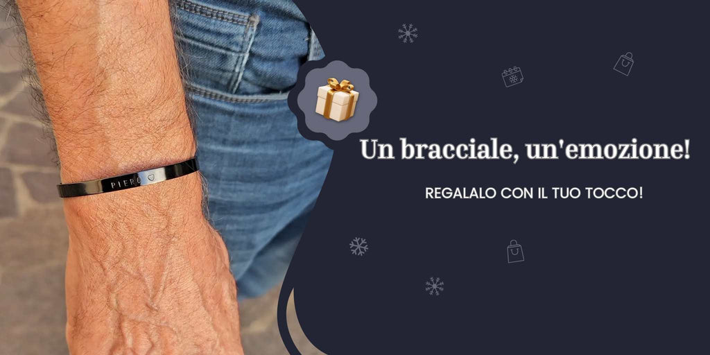 bracciale in acciaio inossidabile colore nero inciso a mano personalizzato con nome, frase o data. yennyslau store