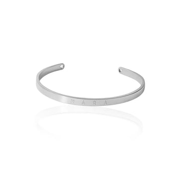 bracciale in acciaio inox colore argento personalizzato inciso a mano con nome, data o dedica, idea regalo personalizzato pe donna ogni occasione, compleanno, anniverario, natale, san valentino.