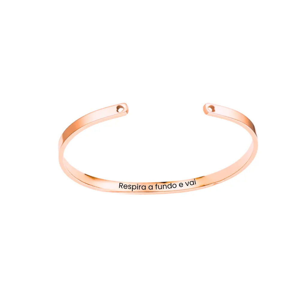 Bracciale in acciaio inox 6 mm colore oro rosa, inciso a laser con nome, data o frase. Regalo donna personalizzato per ogni occasione, compleanno, anniversario, San Valentino, Natale. Incisione retro.
