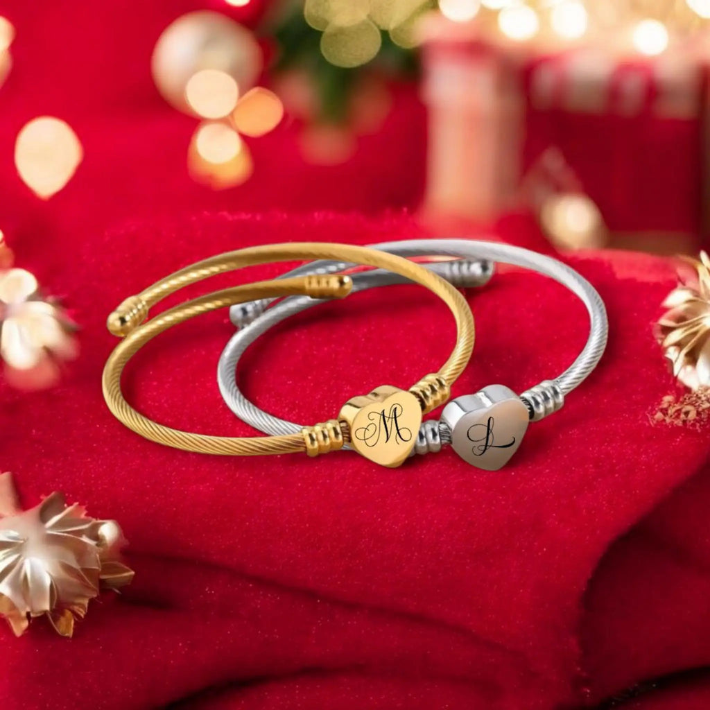 Bracciali incisi al laser. Regalo personalizzato per Natale.