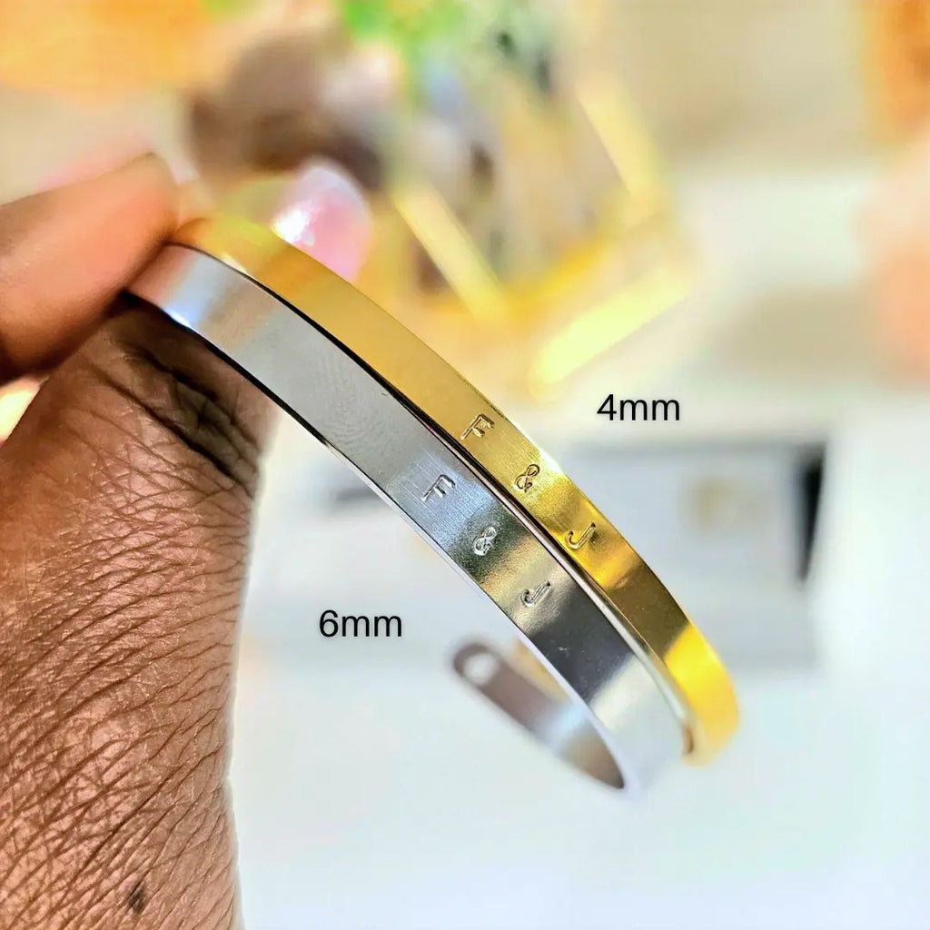 bracciali in acciaio inox 4 mm e 6 mm colore argento e oro