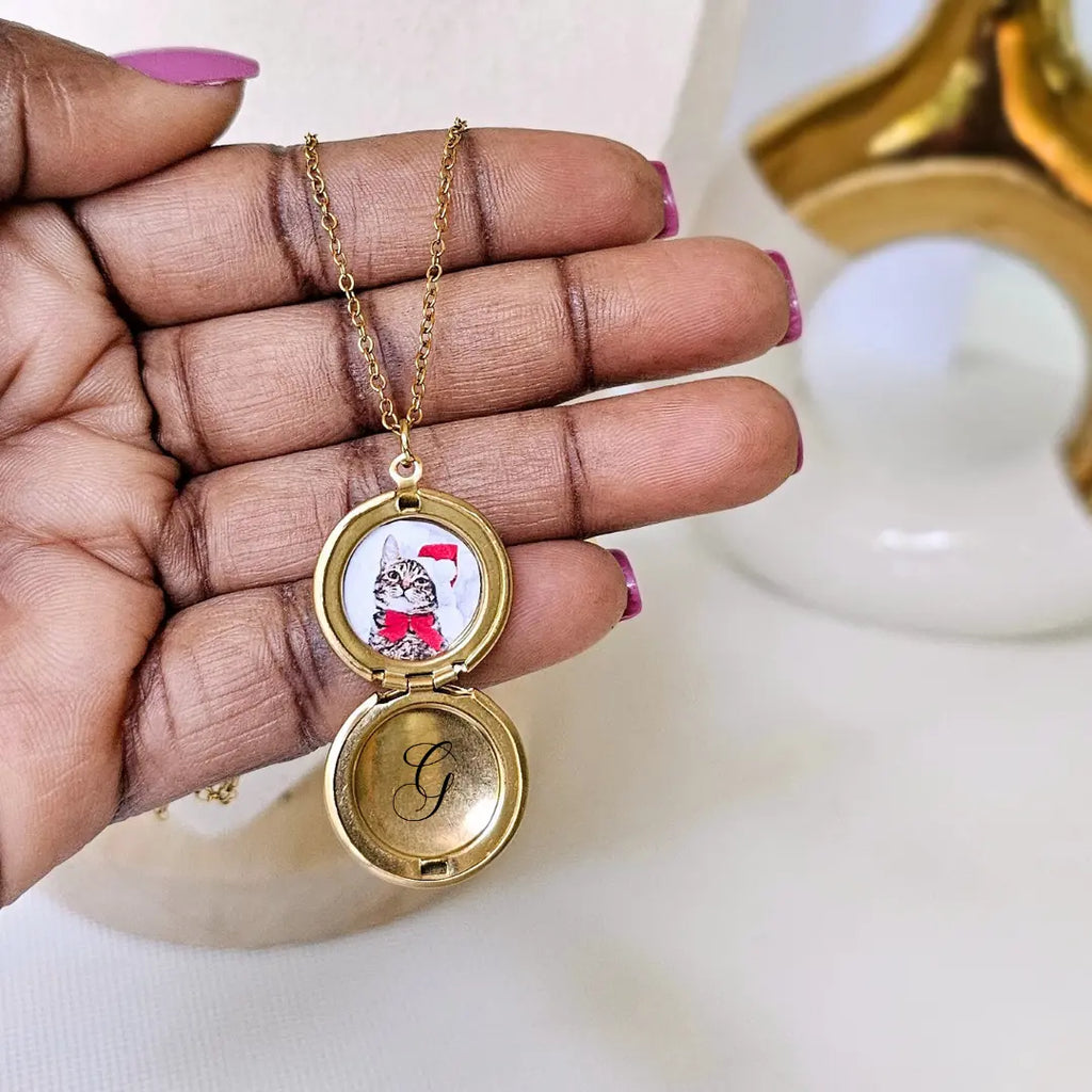 collana in acciaio inox color oro personalizzata con foto, testo. REgalo elegante per donna per ogni occasione. Festa della Mamma, Anniversario, Natale.