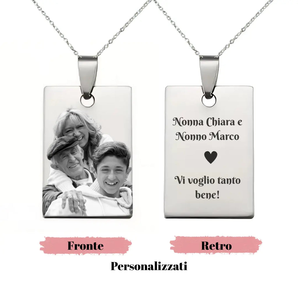 collana in acciaio inox regalo personalizzato