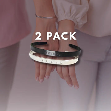 due bracciali in acciaio inox colore argento e nero idea regalo per coppia