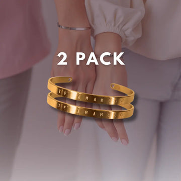 due bracciali in acciaio inox colore oro idea regalo per coppia