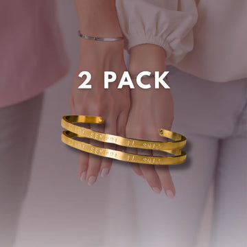 due bracciali in acciaio inox colore oro  idea regalo per coppia