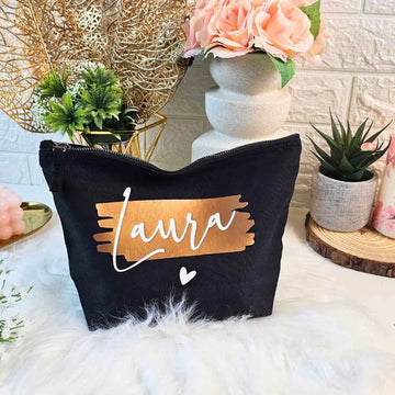 pochette donna colore oro personalizzata con nome